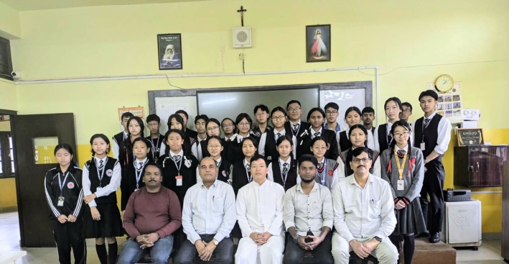 DBHSS Kohima officials along with other students during the IOQM 2026 examination conducted at Don Bosco Higher Secondary School, Kohima on September 6.